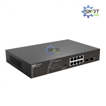 Switch Ruijie RG-ES110GDS-P 8-Port PoE 1000Mbps + 2 Uplink SFP 1000Mbps